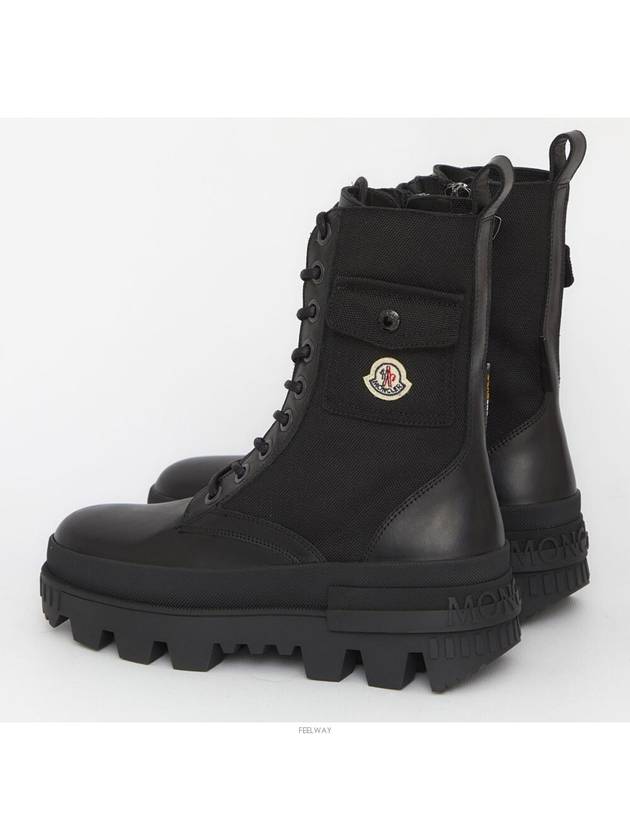 Konture Pocket Logo Patch Walker Boots Black - MONCLER - BALAAN 5