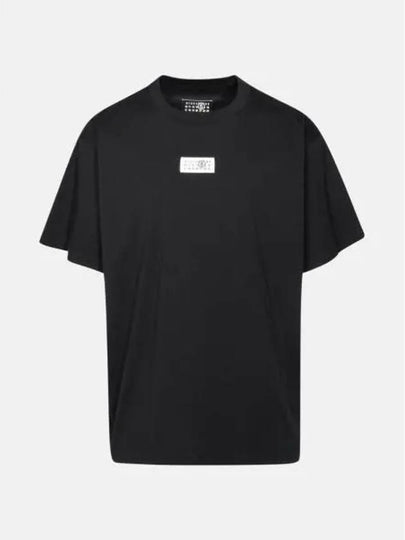 Ribbed Neck Short Sleeve T-Shirt Black - MAISON MARGIELA - BALAAN 2