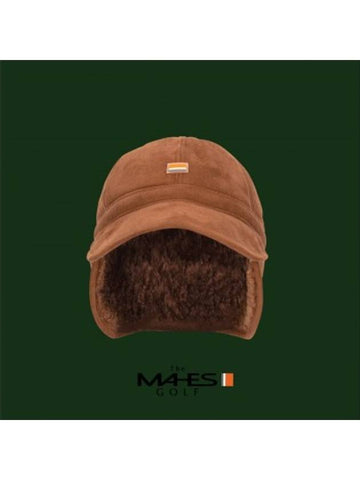 Logo ball cap earmuff cap Orange label suede fleece earmuff cap EC00737 - MAHES - BALAAN 1