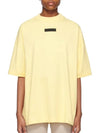 Fear of God Essential Patch Logo T Shirt Canary - FEAR OF GOD ESSENTIALS - BALAAN 4