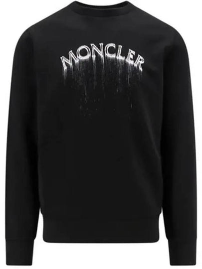 logo print faded effect sweatshirt black - MONCLER - BALAAN 2