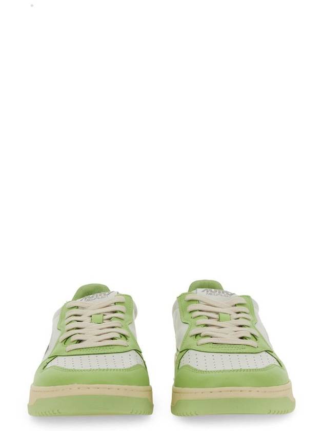 Men's Medalist Leather Low Top Sneakers Green - AUTRY - BALAAN 5