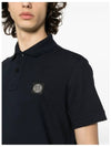 Pique Stretch Cotton Short Sleeve Polo Shirt Black - STONE ISLAND - BALAAN 4