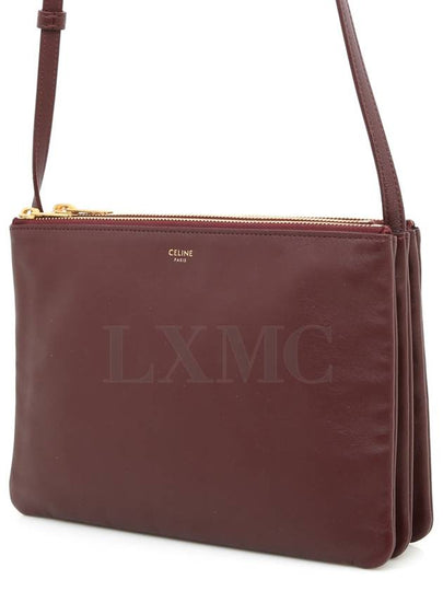 Trio Bag Large Burgundy Vintage Mini Cross Messenger - CELINE - BALAAN 2