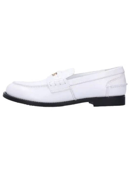 penny logo loafers white shoes - MIU MIU - BALAAN 1