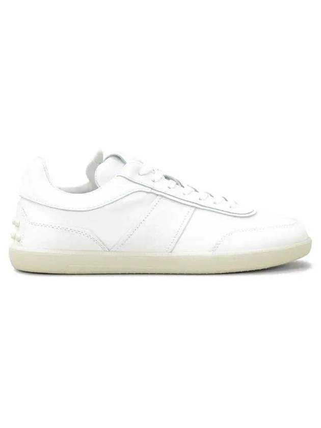 Men's Tabs Leather Low Top Sneakers White - TOD'S - BALAAN 2