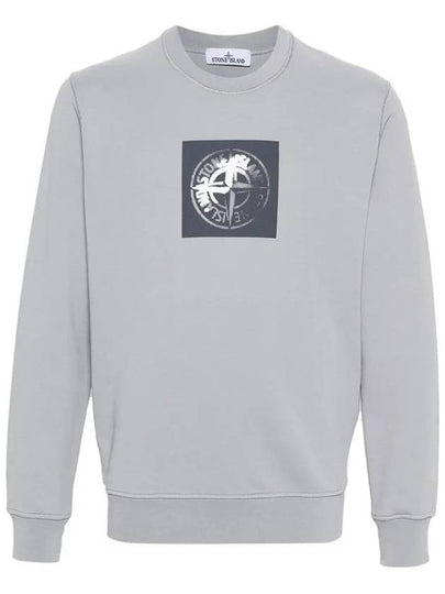 Institutional One Print Jersey Cotton Knit Top Light Grey - STONE ISLAND - BALAAN 2