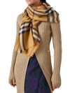 Check Wool Silk Reversible Scarf Beige - BURBERRY - BALAAN 7