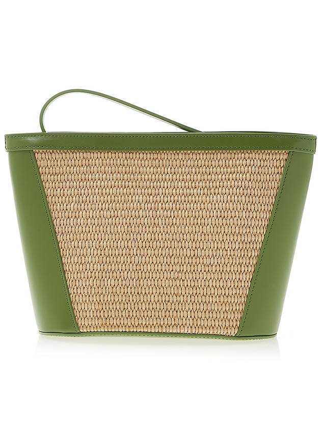 Tropicalia Raffia Leather Logo Pouch Bag Green - MARNI - BALAAN 4