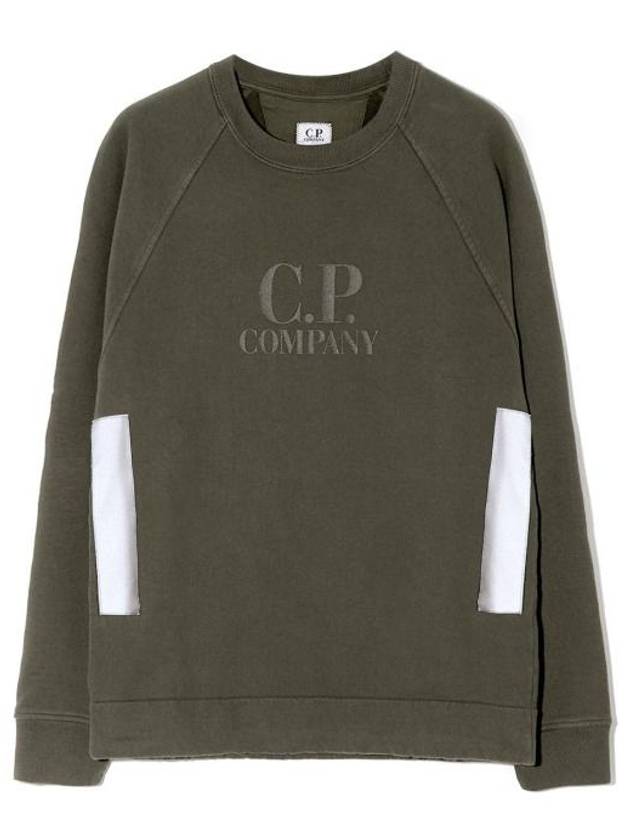 Diagonal Fleece Pocket Sweatshirt Green - CP COMPANY - BALAAN 2