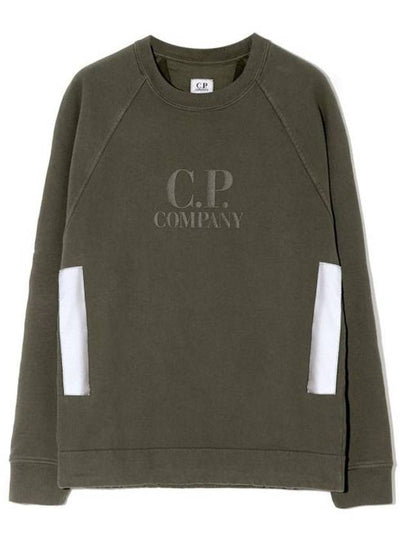 Diagonal Fleece Pocket Sweatshirt Green - CP COMPANY - BALAAN 2