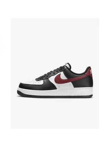 Air Force 1 '07 Low Top Sneakers Black Dark Team Red - NIKE - BALAAN 1