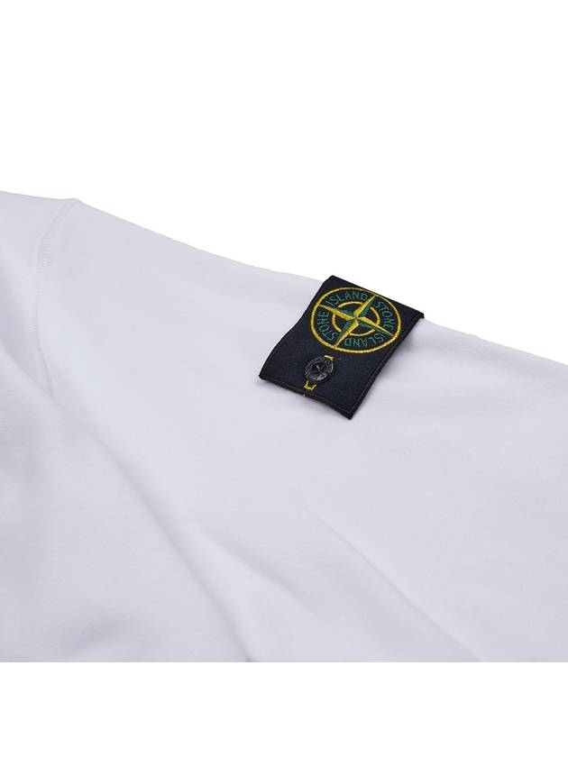 Signature Logo Patch Hoodie White - STONE ISLAND - BALAAN 5