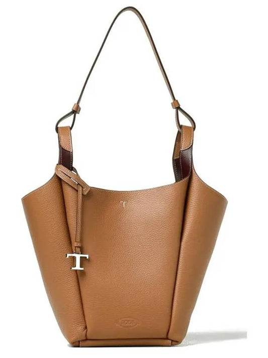 Leather Small Bucket Bag Brown - TOD'S - BALAAN 2