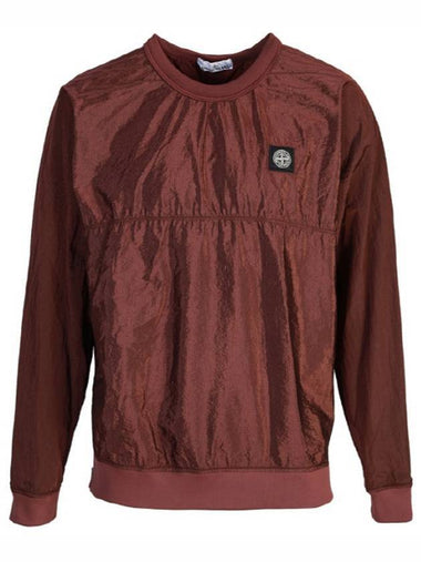 Wappen Patch Nylon Metal Sweatshirt Brown - STONE ISLAND - BALAAN 1