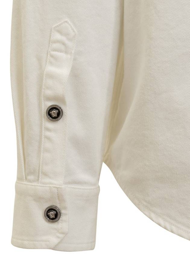 Long Sleeve Shirt 1013887 1A100321D110 White - VERSACE - BALAAN 4