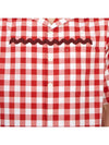 Check Short Sleeve Shirt Red - PRADA - BALAAN 11