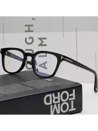 Blue light blocking glasses frame TF5999KB 001 black square Asian fit horn rim Namgoong Min - TOM FORD - BALAAN 2