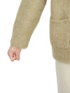 Wool Mohair Cardigan Dark Beige - ACNE STUDIOS - BALAAN 8