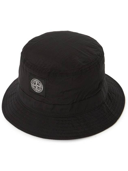 Logo Nylon Bucket Hat Black - STONE ISLAND - BALAAN 2