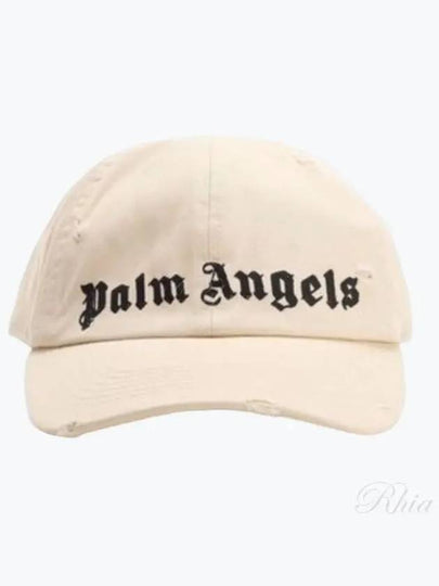 Logo Ball Cap Ivory - PALM ANGELS - BALAAN 2