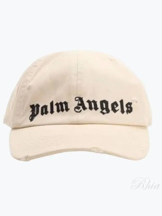 Logo Ball Cap Ivory - PALM ANGELS - BALAAN 2