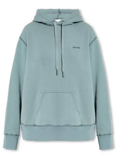 Fade Out Embroidery Logo Hoodie Blue - AMI - BALAAN 1