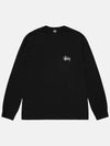 Basic LS Long Sleeve T-Shirt Black - STUSSY - BALAAN 3