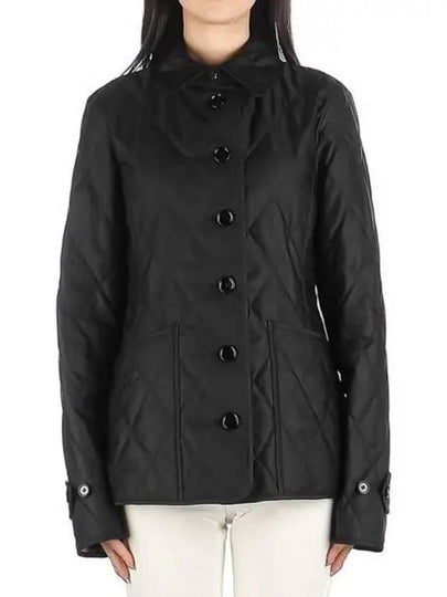 Diamond Quilted Thermoregulated Jacket Black - BURBERRY - BALAAN 2