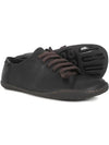 Peu Leather Low Top Sneakers Black - CAMPER - BALAAN 3