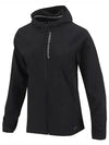 Women's Outrun The Storm Zip-Up Hoodie Black - UNDER ARMOUR - BALAAN 1