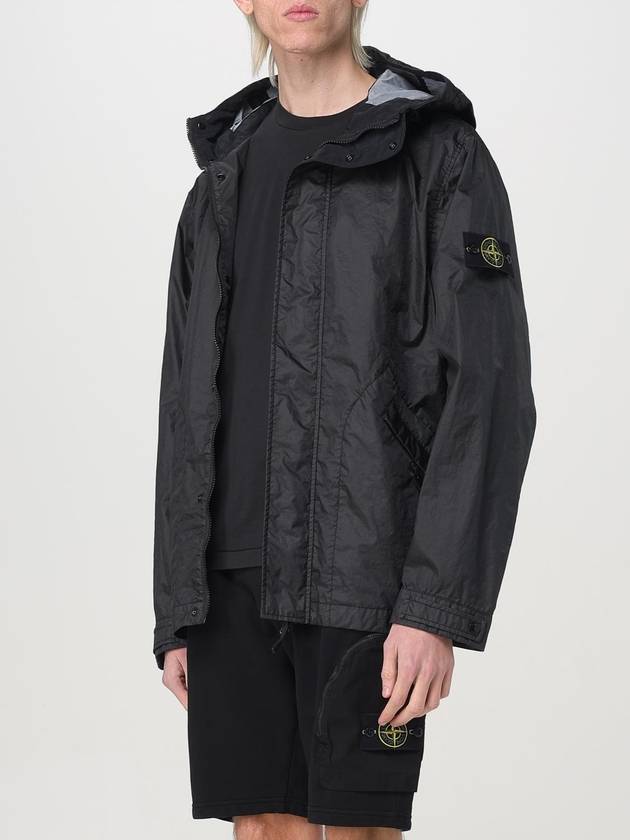 Membrana 3L TC Breathable Water-Resistant Hooded Jacket Black - STONE ISLAND - BALAAN 5