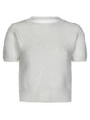 Crop Brushed Alpaca Knit Top White - MAISON MARGIELA - BALAAN 1