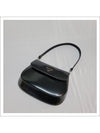 Cleo Brushed Flap Shoulder Bag Black - PRADA - BALAAN 7