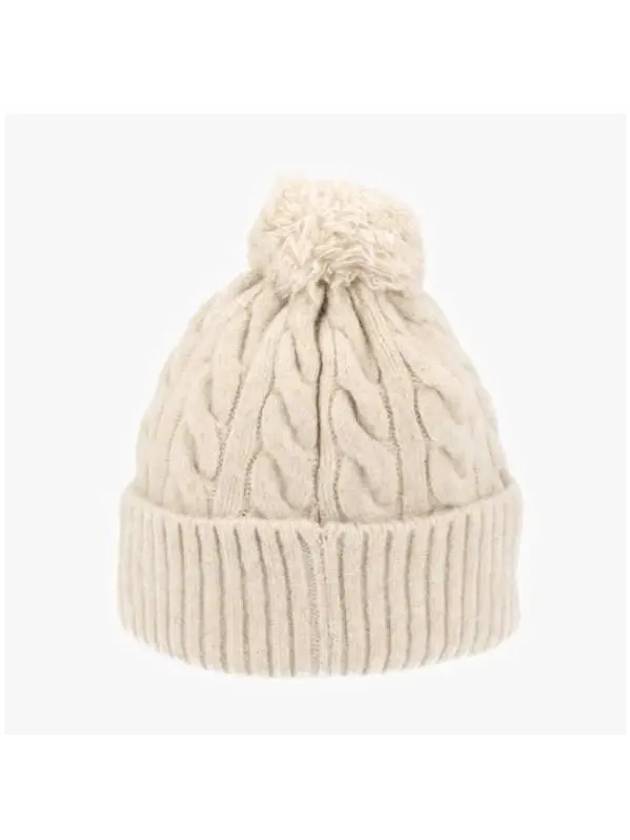 K4460SM BEIGE Cable Knit Pom Beanie - KANGOL - BALAAN 5