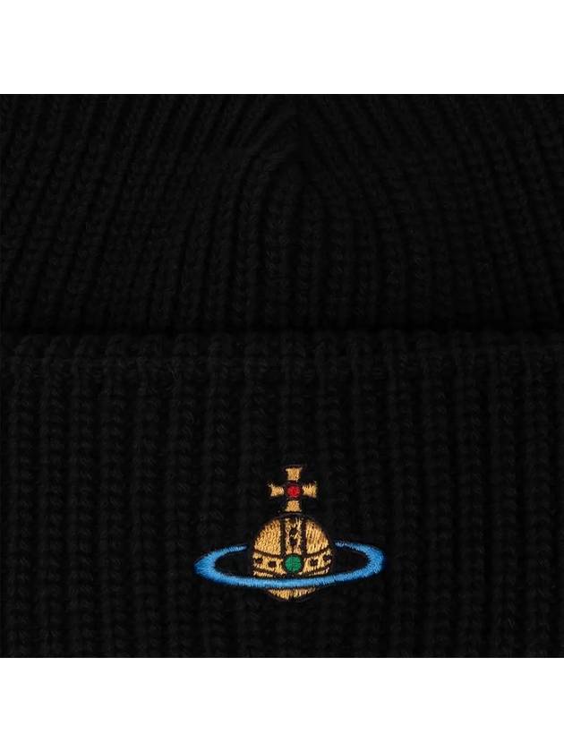 ORB Logo Sporty Beanie Black - VIVIENNE WESTWOOD - BALAAN 5