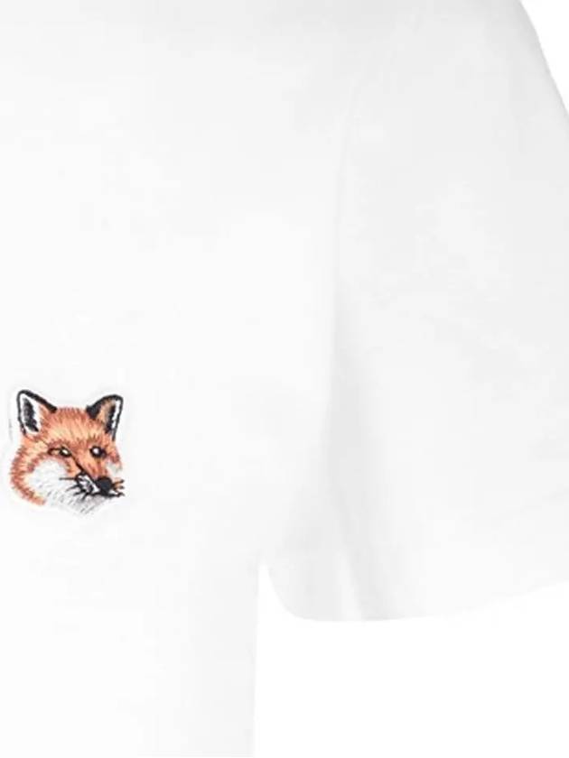 Fox Head Patch Short Sleeve T-Shirt White - MAISON KITSUNE - BALAAN 5