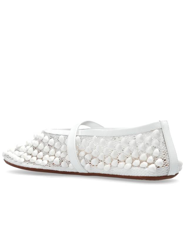 Alaïa Ballet Flats With Decorative Finish, Women's, White - ALAIA - BALAAN 5