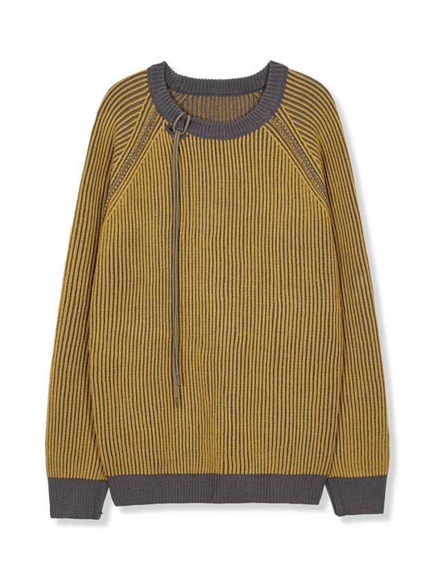 Dublin Reversible Loose Fit Raglan Knit Yellow Gray - S SY - BALAAN 3