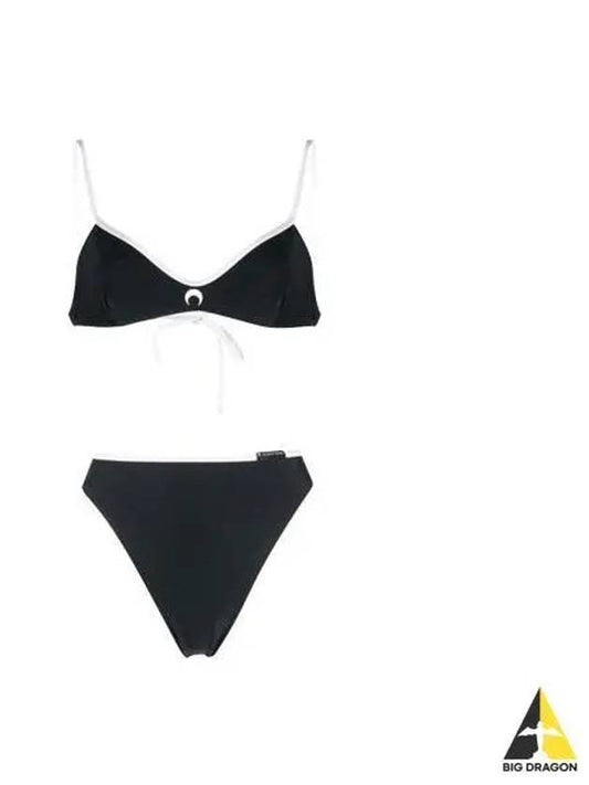 Marine Serre Women s Active Jersey Bikini Swimsuit Black T344WJERPA0002 - MARINE SERRE - BALAAN 1