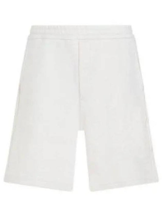 Cotton Fleece Shorts Ivory - PRADA - BALAAN 2