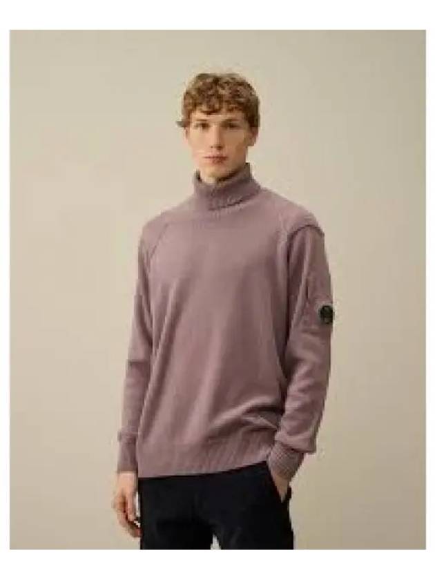 Lambswool GRS Turtle Neck Knit Top Purple - CP COMPANY - BALAAN 2