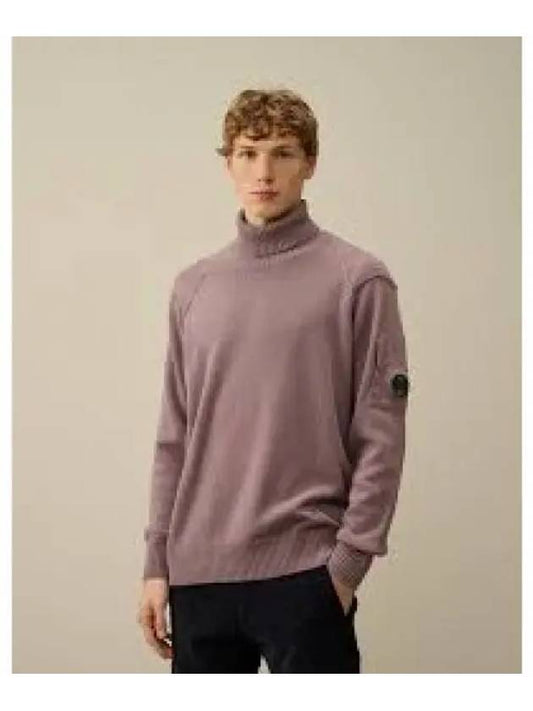 Lambswool GRS Turtle Neck Knit Top Purple - CP COMPANY - BALAAN 2