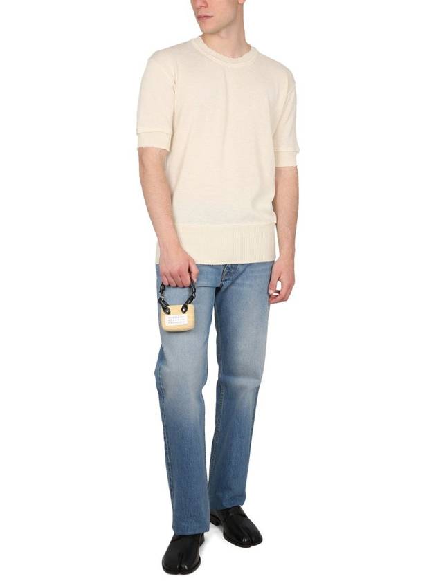 Signature Stitch Linen Knit Top Off White - MAISON MARGIELA - BALAAN 3