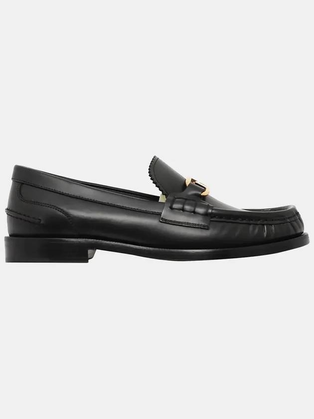 O'Lock Buckle Leather Loafers Black - FENDI - BALAAN 3