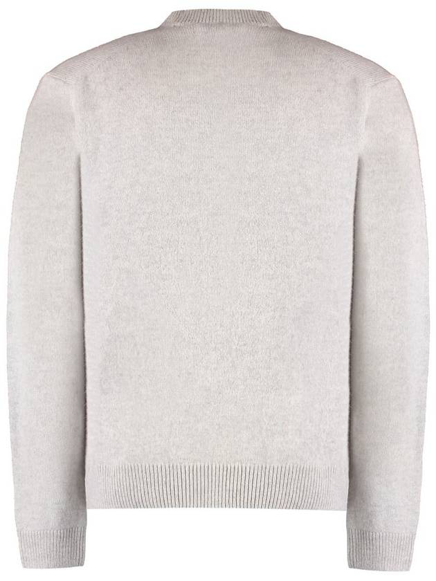 Baby Fox Patch Regular Knit Top Light Grey Melange - MAISON KITSUNE - BALAAN 3