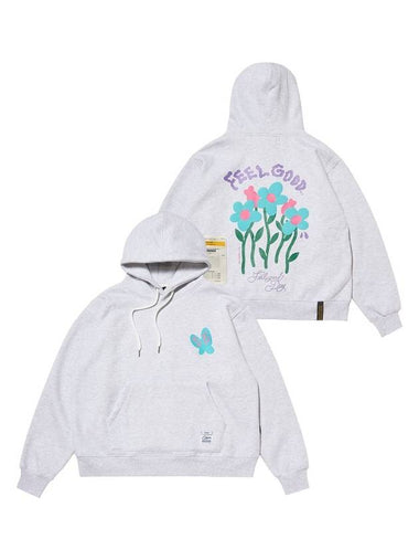 Flower Oversized Hoodie White Melange - STIGMA - BALAAN 1