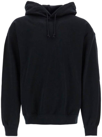 men's black hoodie in recycled cotton and polyester - Y-3 - BALAAN 1