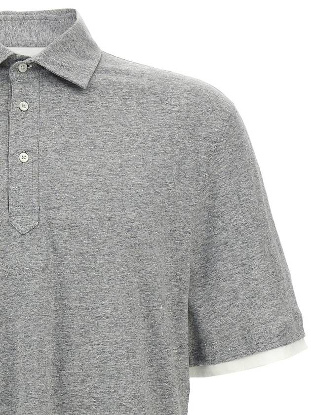 Brunello Cucinelli Layered Polo Shirt - BRUNELLO CUCINELLI - BALAAN 3