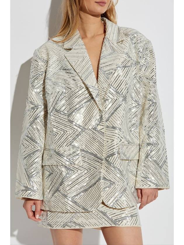 Gestuz Blazer Gentagz With Sequins, Women's, Cream - GESTUZ - BALAAN 3